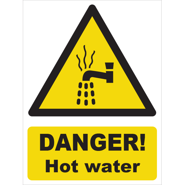 Danger! Hot Water Signs